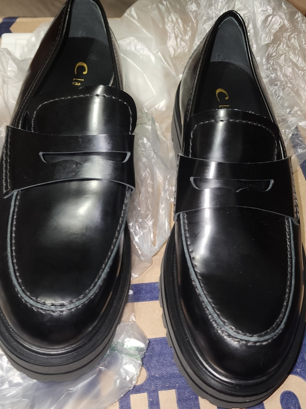 La CANADIENNE Black Leather Penny Loafers Sz 5.5 Nw/o Tags